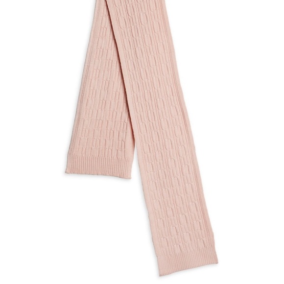 Calvin Klein pink cable knit recycled polyester scarf - Picture 3 of 6